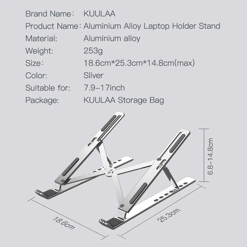 kuulaa держатель для ноутбука macbook air pro