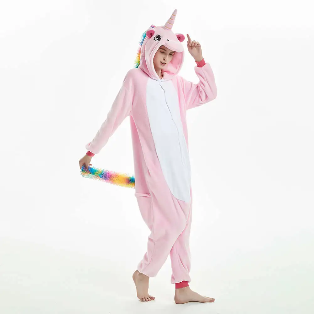Пижама Кигуруми новейший Единорог комбинезон фланелевые Комбинезоны для