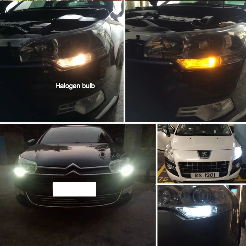 Белый высокой мощности hp24w G4 12v led лампочки для авто peugeot пежо 3008 5008 2009 2010 2011 2012 2013 2014
