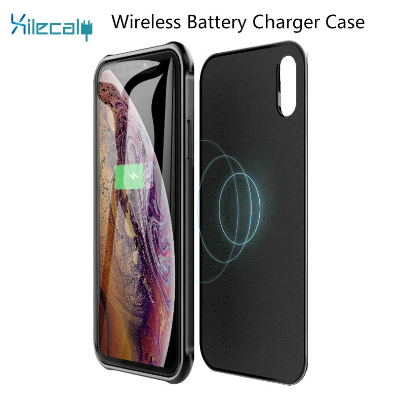 

Xilecaly Wireless Battery Charger Case 5500mAh Power Bank Charging Digital Display Battery Charger Cases For iphone XS MAX XR X