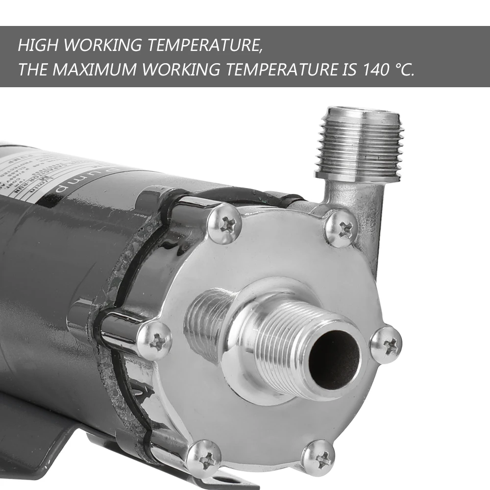 

stainless head Magnetic Pump 15R , Homebrew,Food Grade High Temperature Resisting 140C beer Magnetic Drive Pump Home Brew