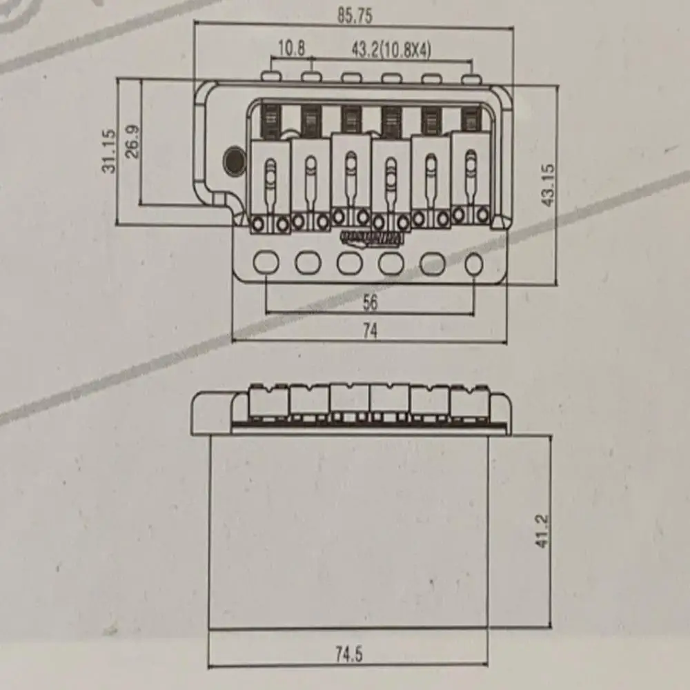 ST гитара Уилкинсон WVP6SB TREMOLO мост + седла из нержавеющей стали Кореи|Детали и