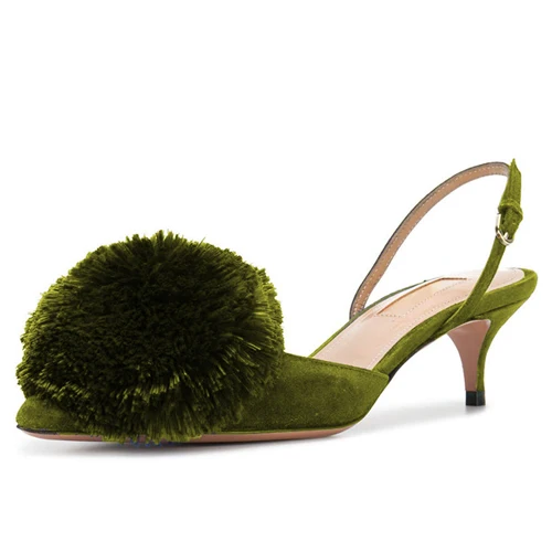 Green Lovirs/женские туфли-лодочки; синие туфли-лодочки с острым носком на каблуке «рюмочка»; босоножки на низком каблуке; обувь для вечеринки и свадьбы - Цвет: Green