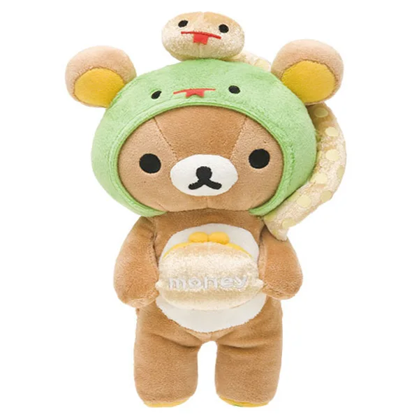 

New Cute Rilakkuma New Year Plush Year of Snake Stuffed Animals Toys Dolls For Baby Kids Boys Children Birthday Gifts 35cm