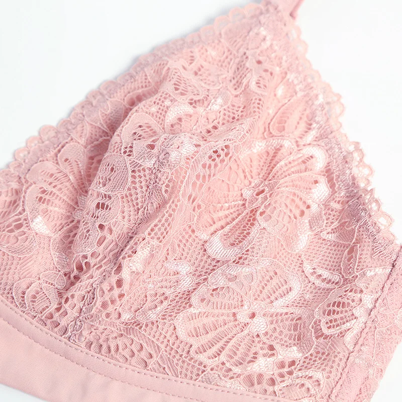 

New Women's Silk Bralette Lace Bras For Women Girls 3/4 Cup Lingerie Wireless Brassiere Sexy Underwear Soft Thin Seamless Bra