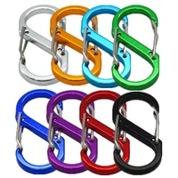 bilateral suspended buckles in aluminum alloy for outdoor sports bottle locking ring keychai luggage buckl s shaped carabine