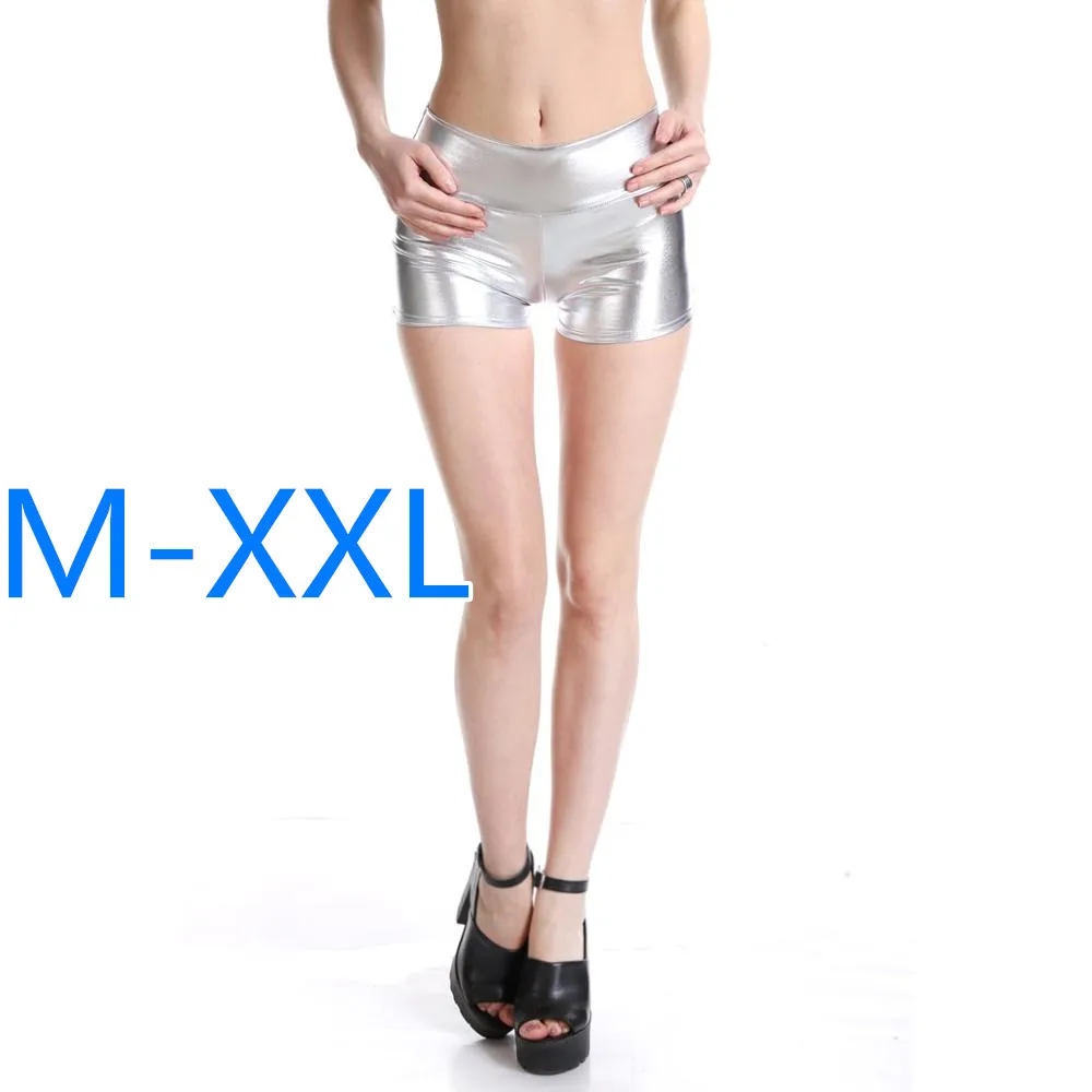 Женские блестящие Клубные Горячие Брюки мини шорты с металлическим блеском