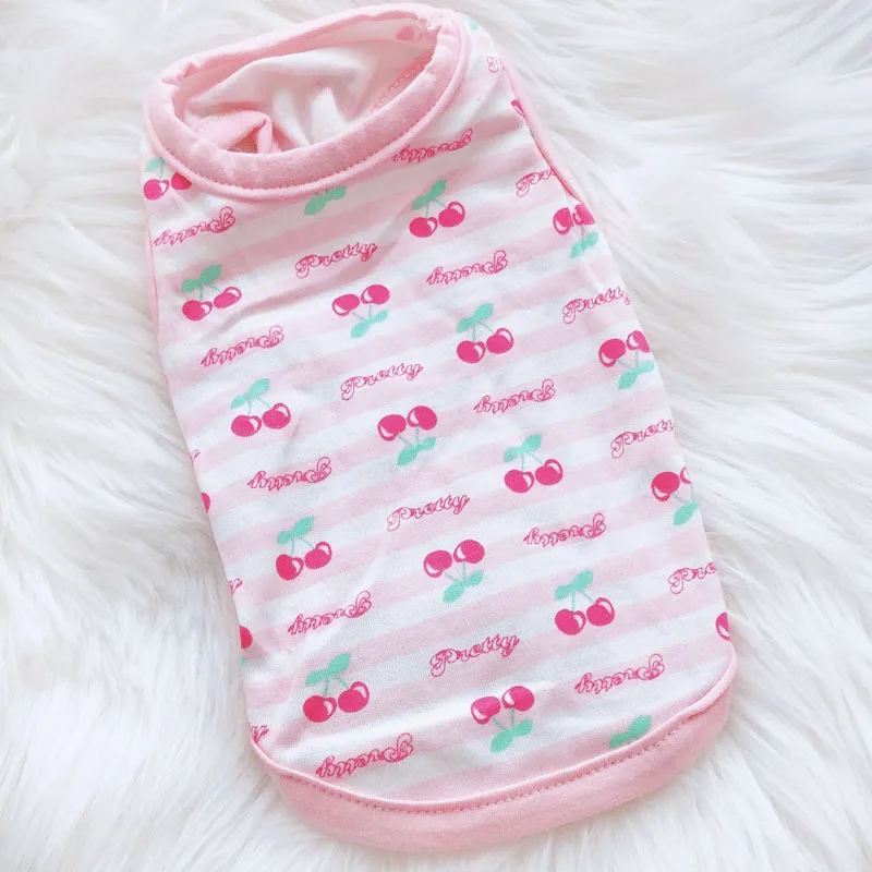 Фруктовая Одежда для собак летняя рубашка с коротким рукавом арбуз изображением