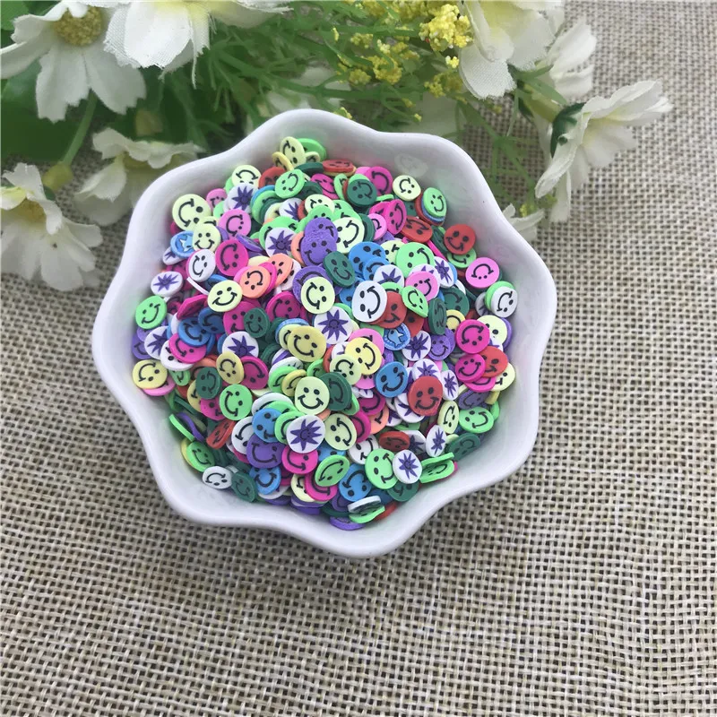 20g 5mm Smiley for Resin DIY Supplies Nails Art Polymer Clear Clay accessories Sequins scrapbook shakes Paper Craft | Дом и сад