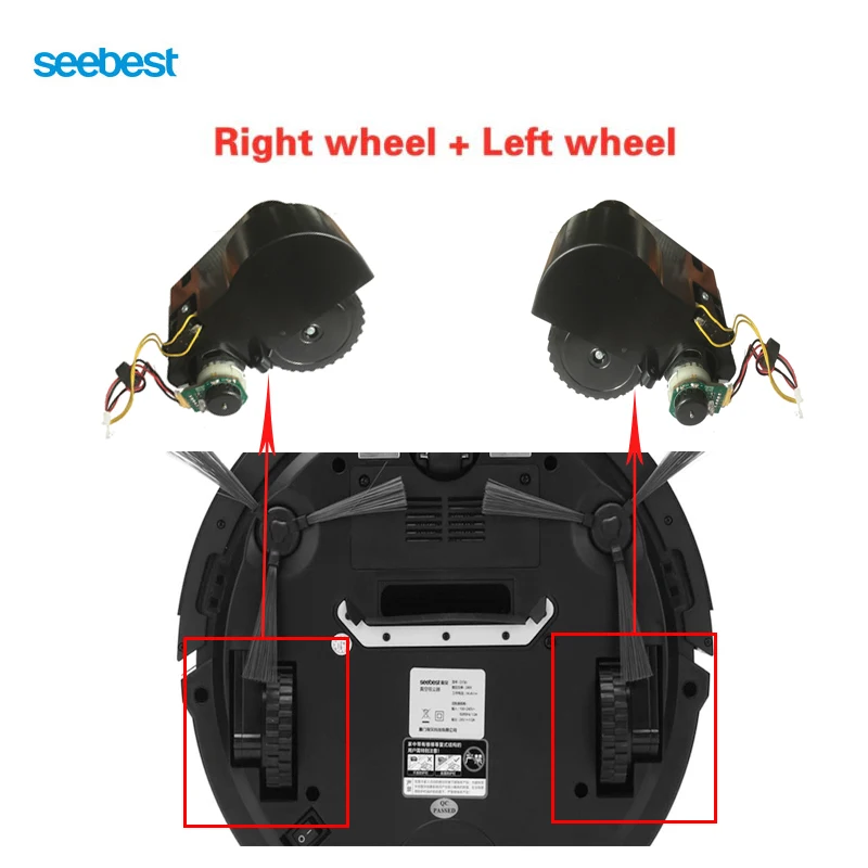 

Seebest Robot Vacuum Cleaner Spare Parts Replacement, Robot Right Wheel, Left Wheel, D751, D750, D730, D720 Spare Parts Wheel