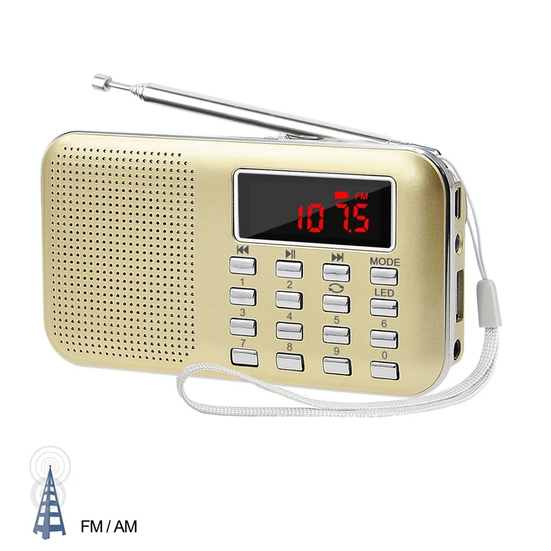 Мини Портативный Am/Fm радио Mp3 музыкальный плеер спикер Поддержка Micro Sd/Tf карты