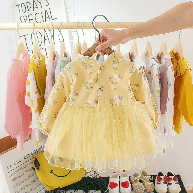 Новинка 2020 весенняя одежда для девочек хлопковое Сетчатое комбинированное