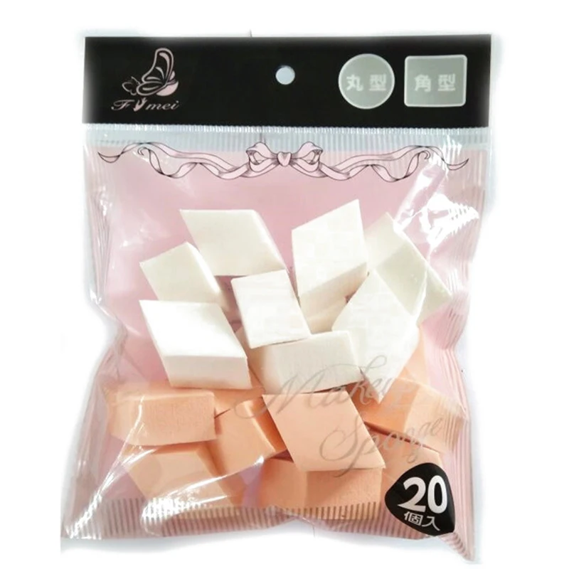 20 шт Мини косметический спонж для макияжа мягкий тонального крема смешанный