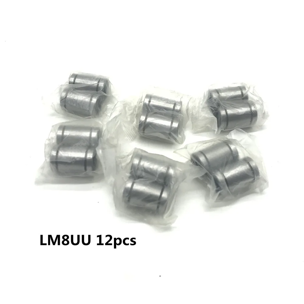 

12pcs LM8UU 8*15*24mm CNC Linear Roller Motion Bushing Ball Bearing for 3D Printer