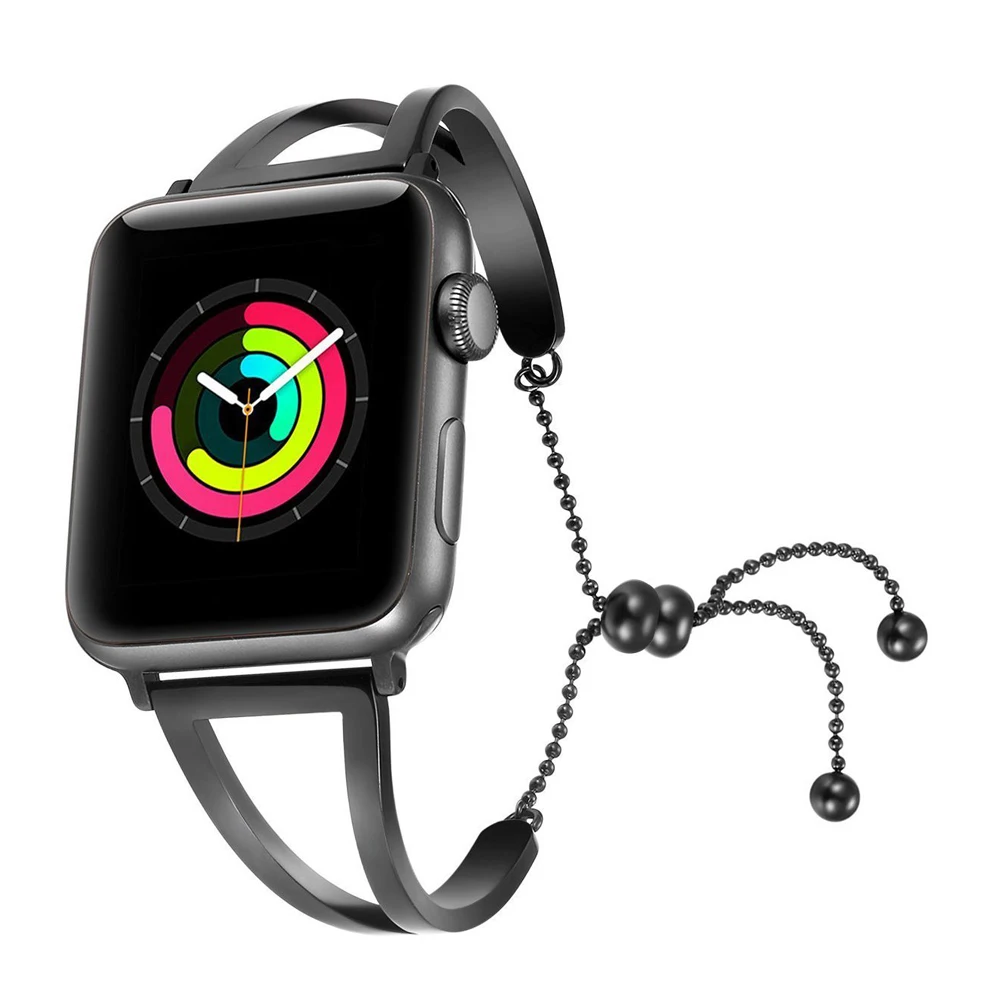 Ремешок из нержавеющей стали для Apple watch band 44 мм 40 45 41 42 38 аксессуары браслета iwatch