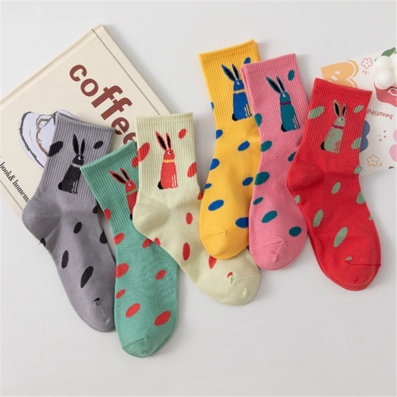 Осенне-зимние новые длинные штапельные Хлопковые женские носки среднего размера