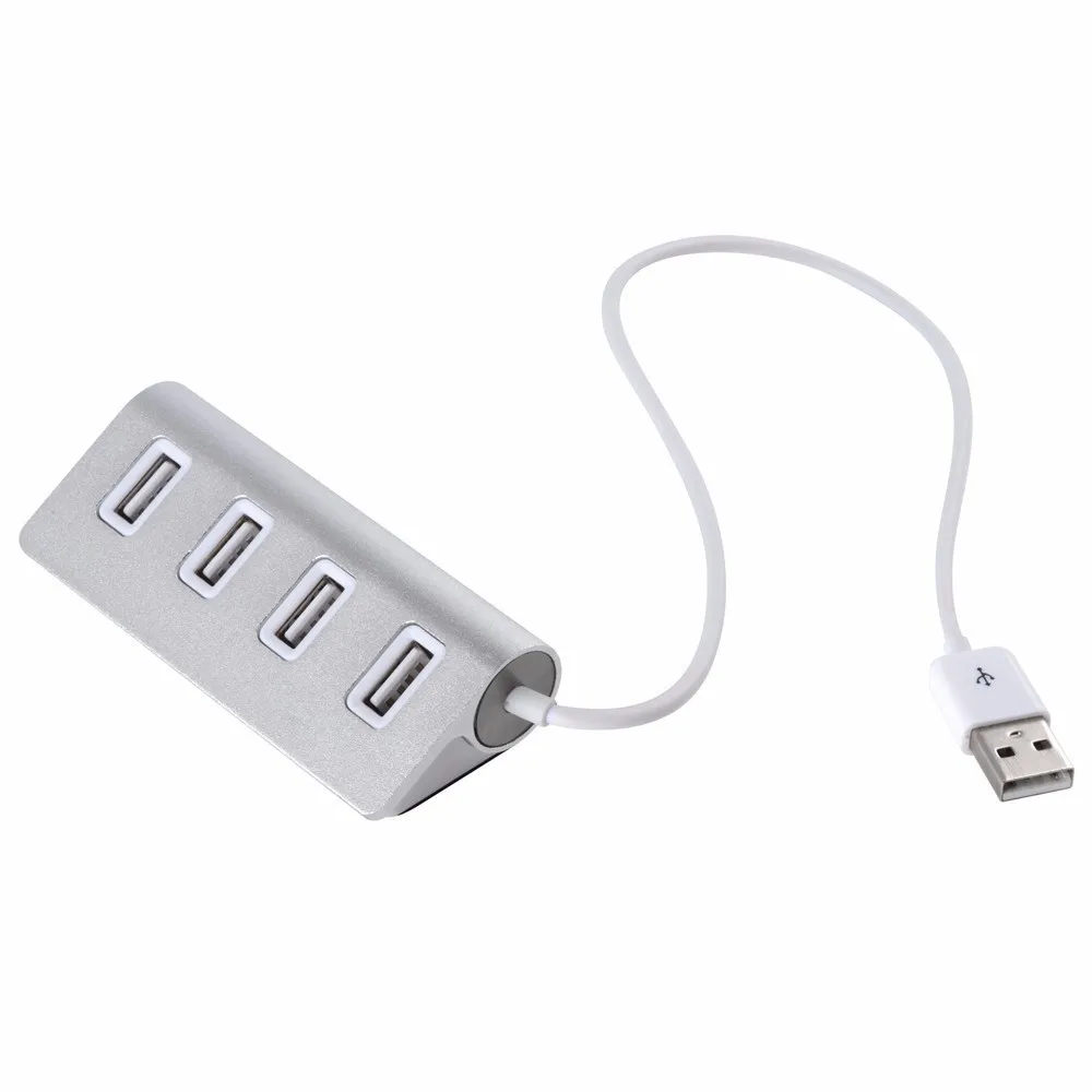 

High Speed USB HUB 4 Port USB 2.0 Port Portable OTG Aluminum USB Splitter Cable for Macbook Air Laptop PC Tablet