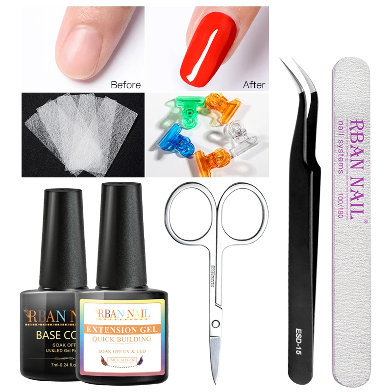 RBAN лак для ногтей поли Быстрый строительный Удлинительный УФ-гель набор