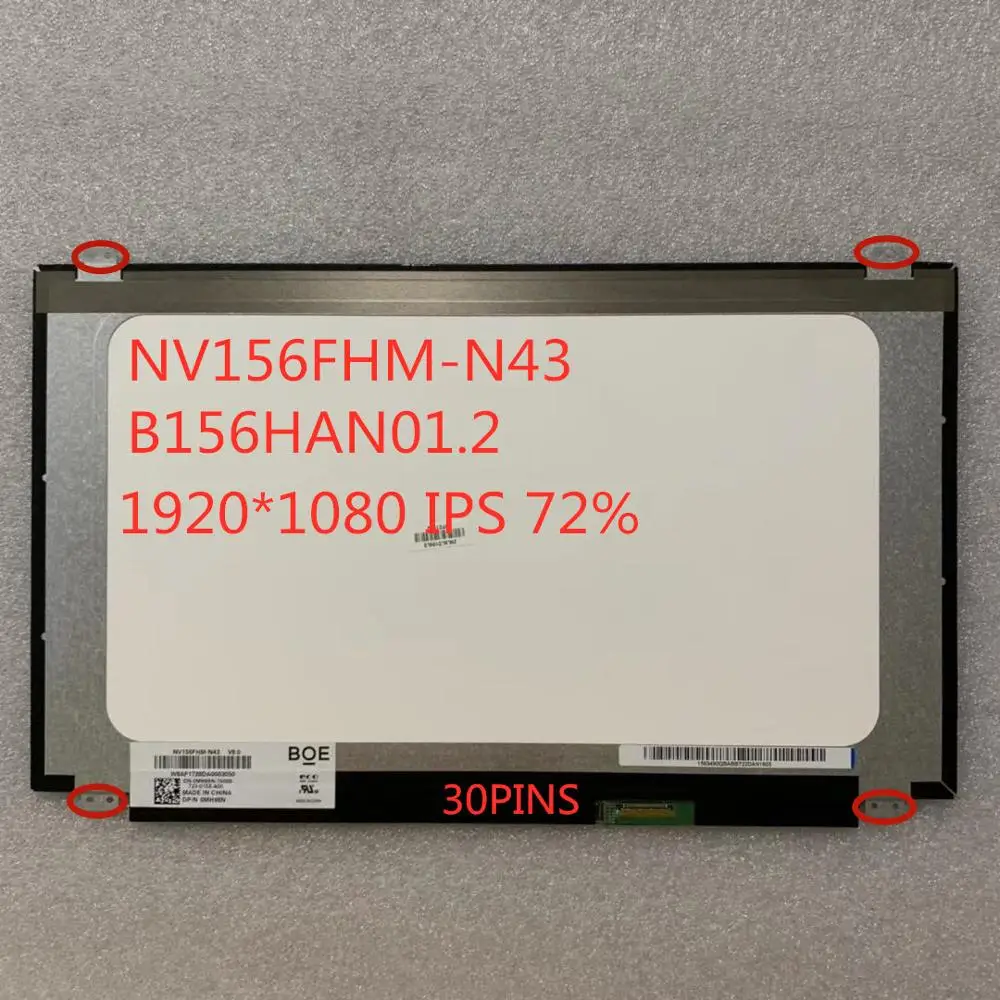 ЖК-экран 15 6 дюйма NV156FHM-N43 LP156WF4-SPB1 B156HAN01.2 LTN156HL02 IPS 30 контактов 1920*1080 | Компьютеры и