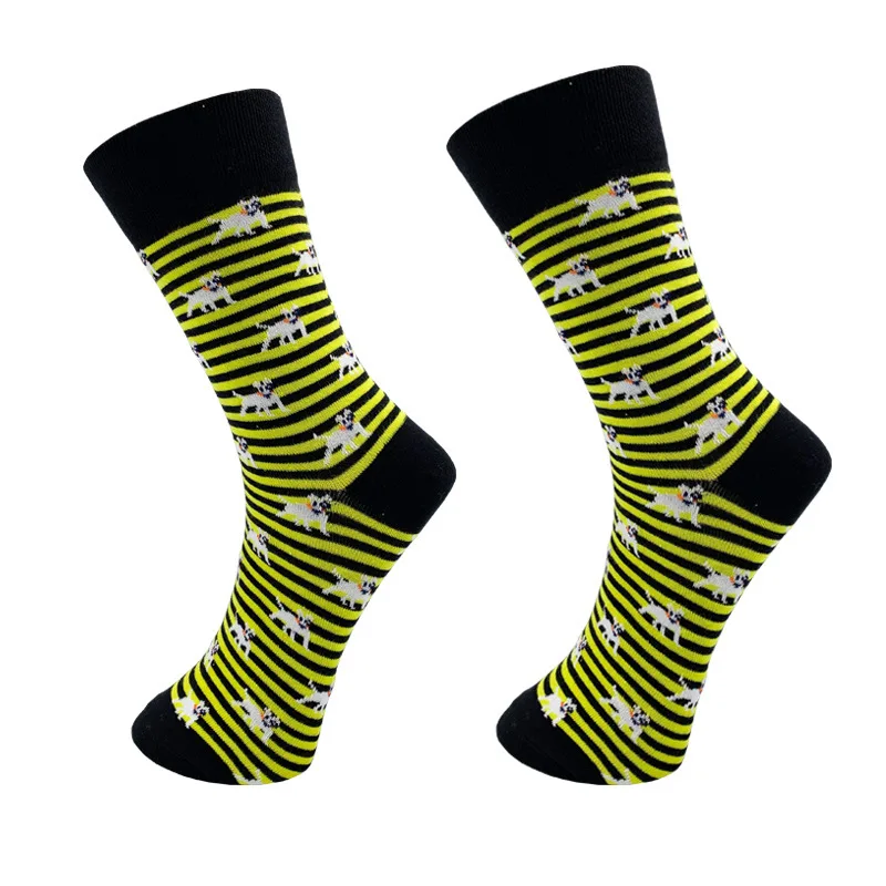 

Animal Men Sock Crew Standard Socks Man Letter Patchwork Unisex Casual Cartoon Sox Adult Cotton Classic Autumn Winter Sokken