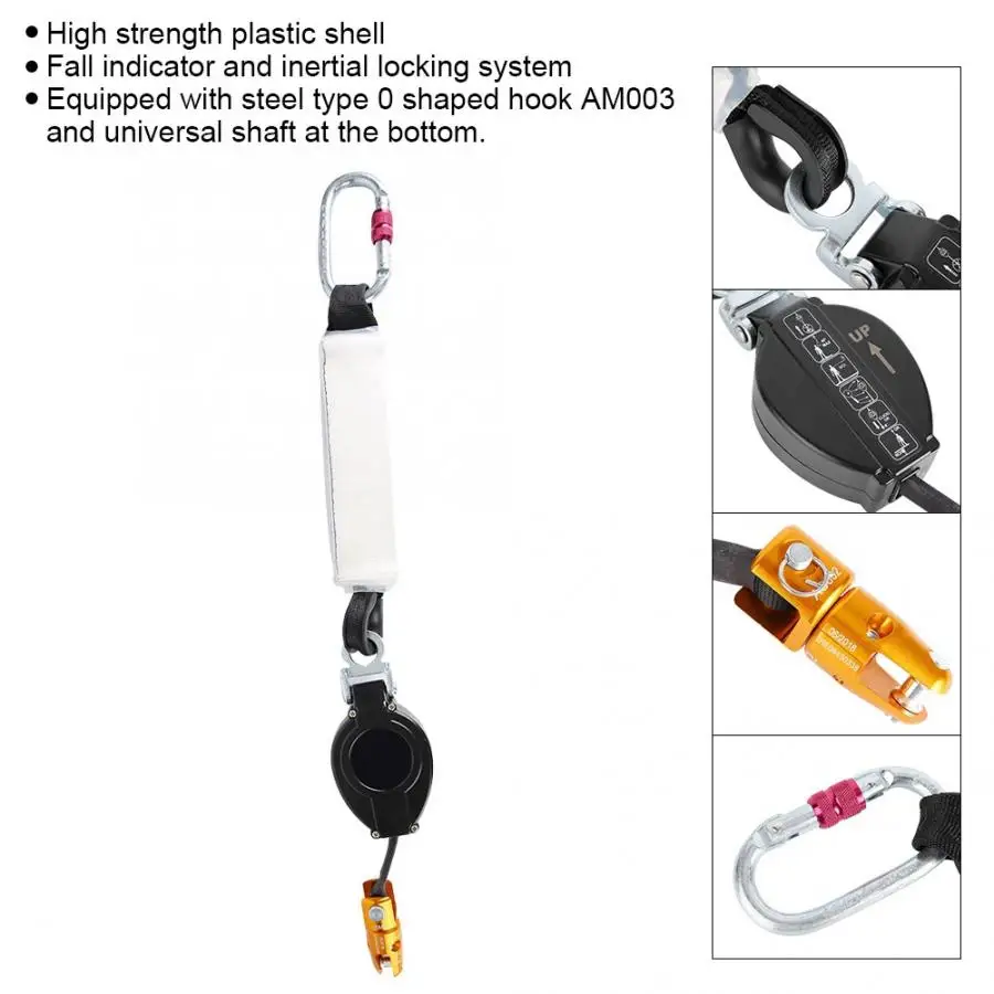 Выдвижной ремешок для защиты от падения с застежкой крючком|Ремень безопасности|