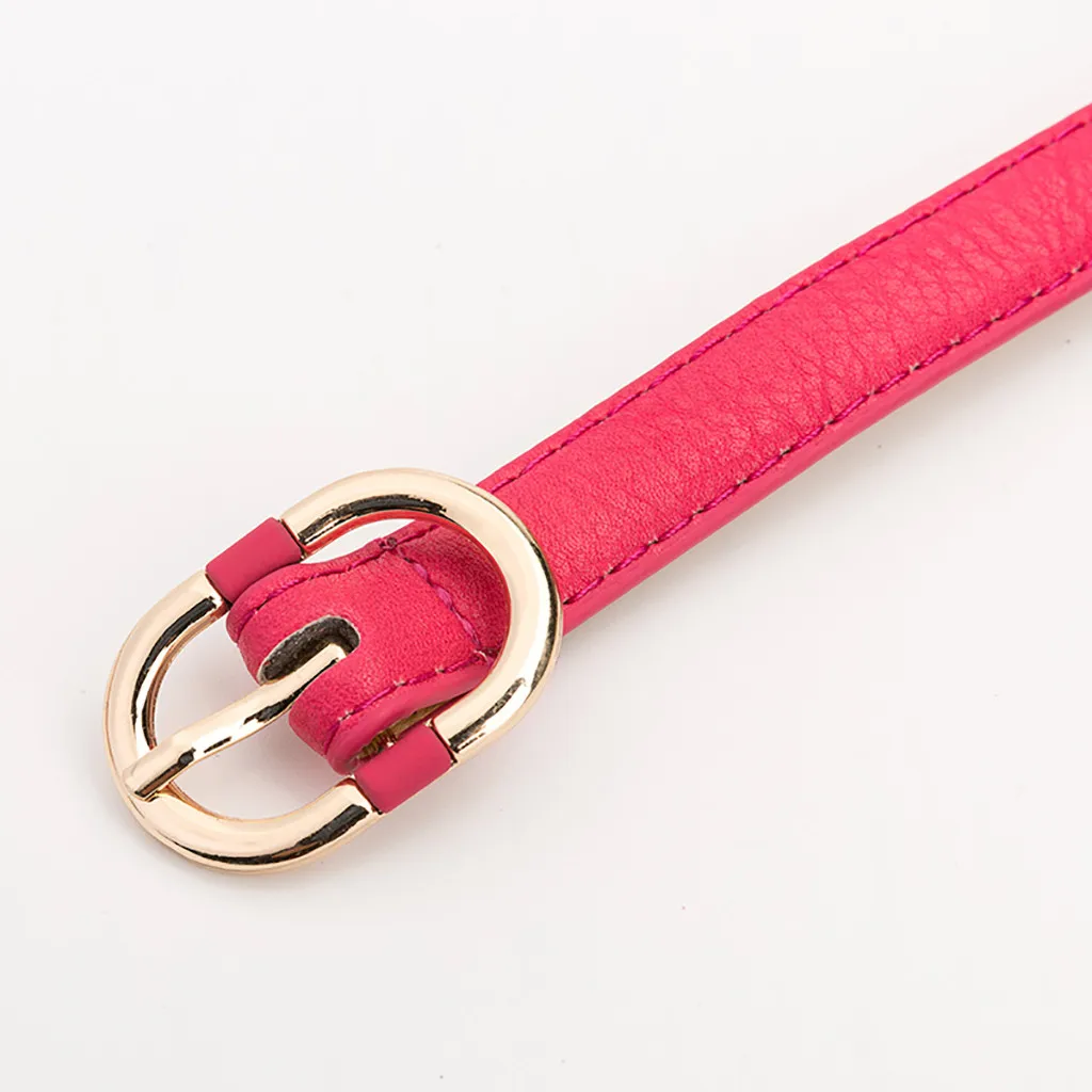 Для женщин ремень кожаный с металлической пряжкой чистый однотонное поясом