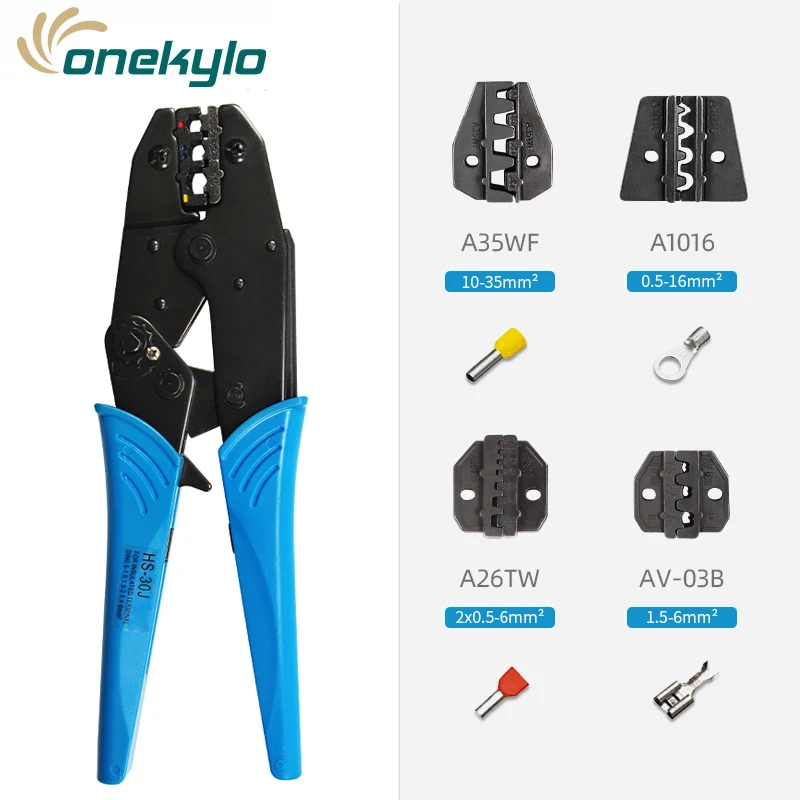 

HS-30J 5 in 1MINI EUROP STYLE crimping pliers die sets for A35WF A1016 A26TW AV-03B 4 jaws crimping tool kit