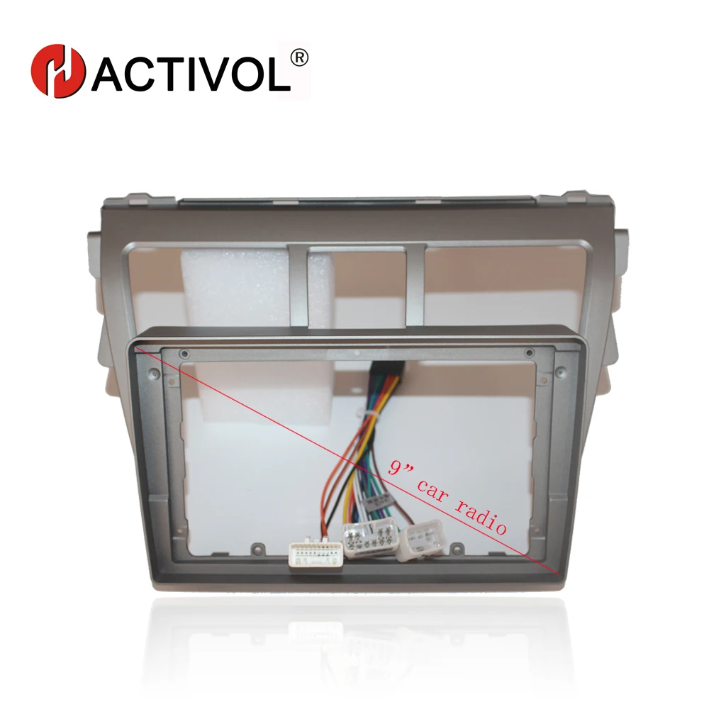 

HACTIVOL 2 Din Car Radio face plate Frame for Toyota Vios 2009-2013 Car DVD GPS Navi Player panel dash mount kit car product