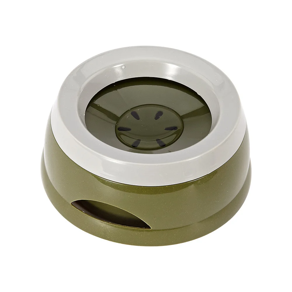 Army Green Миски для собак, плавающие, не смачивающие рот, миска для кошек, не разливающиеся, питатель для питьевой воды, пластиковая портативная миска для собаки, поддержка, Прямая поставка - Цвет: Army Green