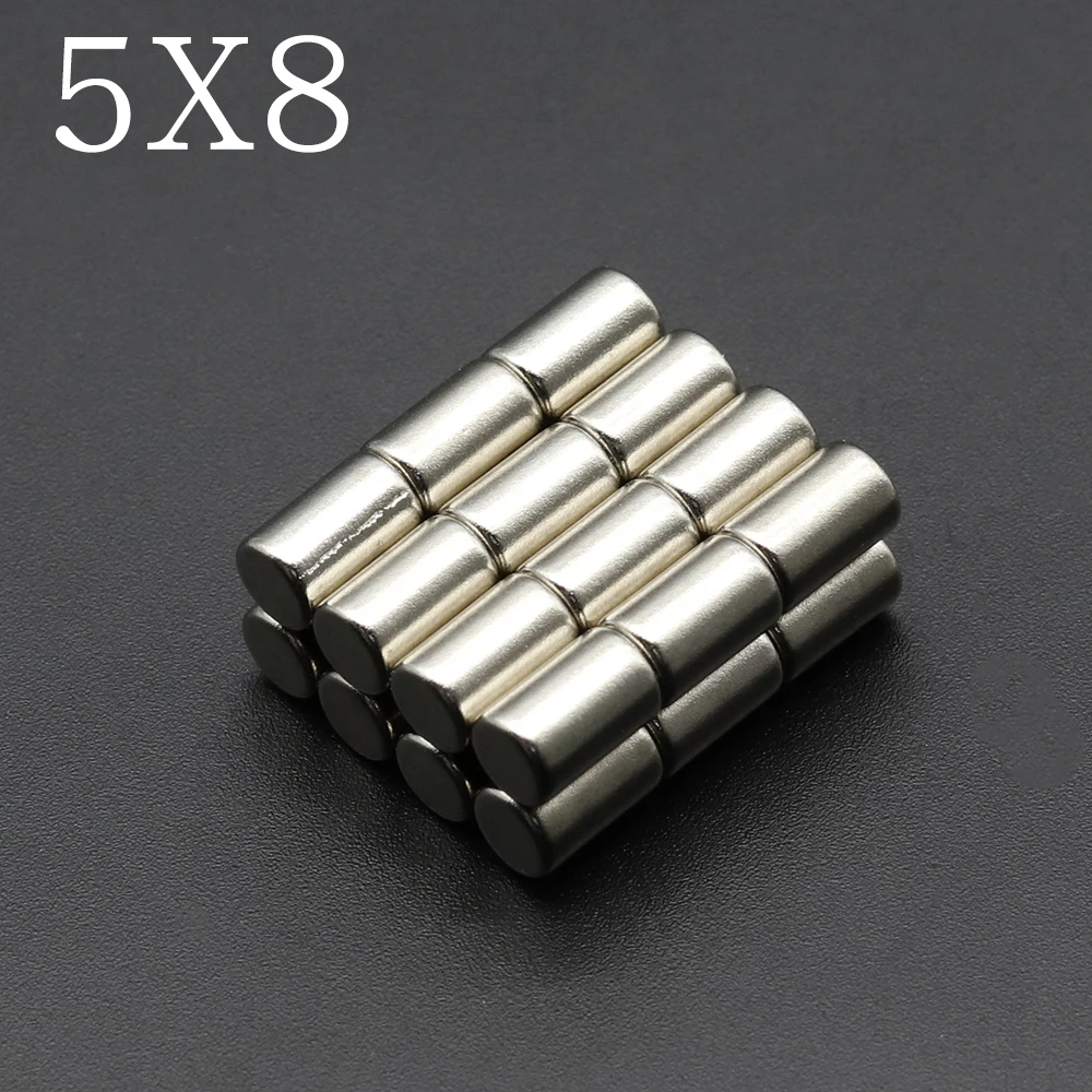 

10/20/50/100 Pcs 5x8 Neodymium Magnet 5mm X 8mm N35 NdFeB Round Super Powerful Strong Permanent Magnetic Imanes