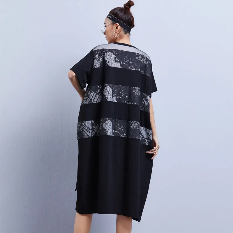 Платье Max LuLu женское повседневное с принтом свободное хлопковое модная уличная