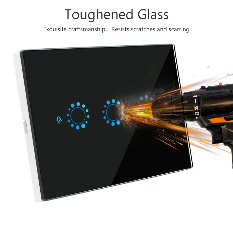 Умный настенный сенсорный светильник ключатель с поддержкой Wi-Fi 1/2/3 клавиш |