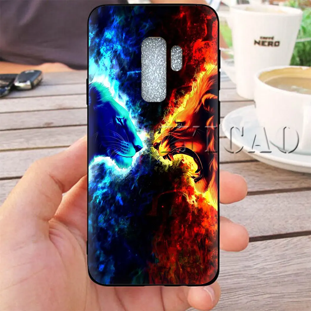 Мягкий силиконовый чехол IYICAO Tiger lion для телефона samsung A3 A5 A6 Plus A7 A8 A9 J6 | Мобильные