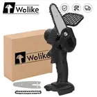 4-дюймовая электрическая мини-цепная пила Wolike, Беспроводная электрическая пила для обрезки, портативная электрическая пила, резаки для дерева для Makita, батарея 18 в