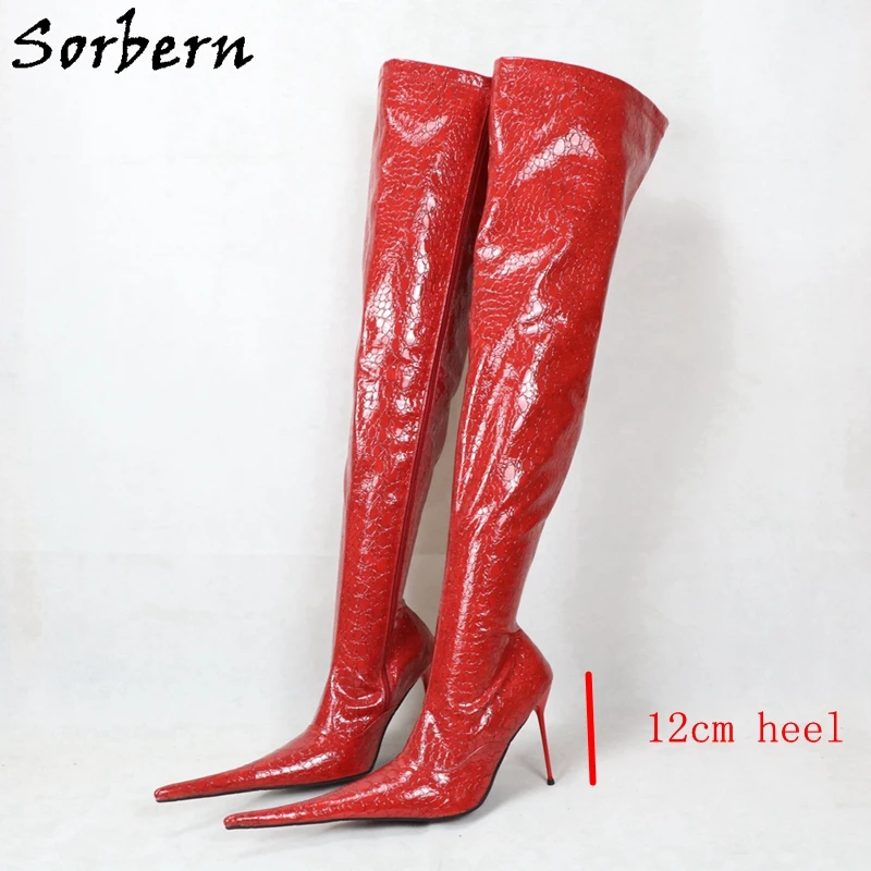 Женские сапоги с острым носком на шнуровке 14-16 см |