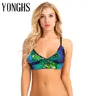 Топ женский для танцев на Пилоне, с блестками, без косточек, фестивальный рейв