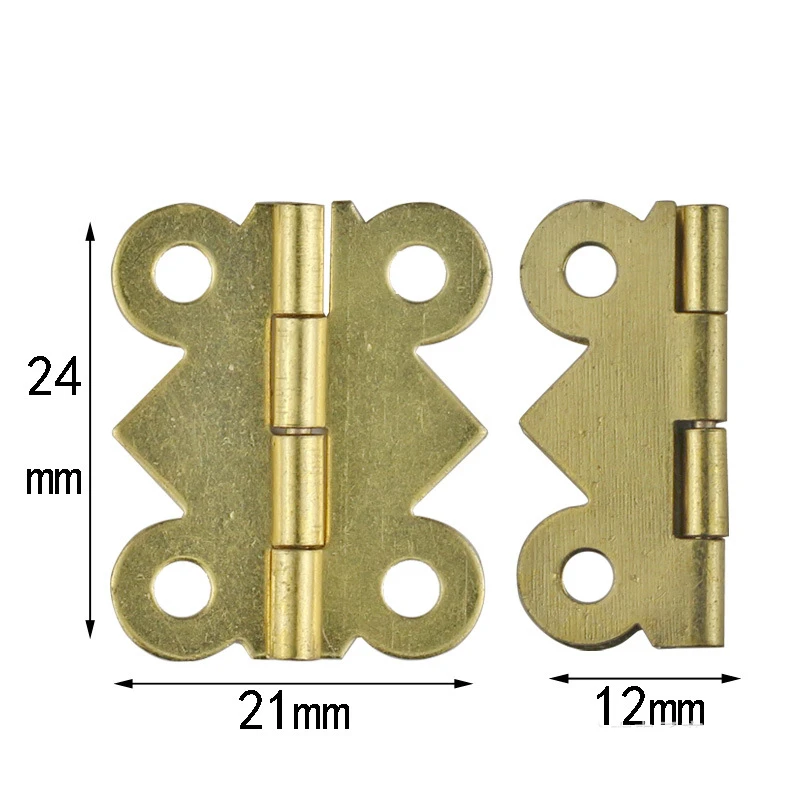 10 шт. винтажная декоративная мебель мелкие петли шкафа бабочка шарнир ящик для
