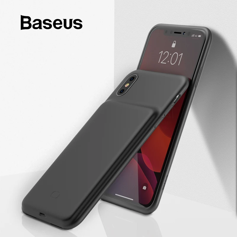 Чехол для зарядного устройства Baseus для iPhone X, Xs, Xs, Max, Xr, чехол для зарядки внешнего аккумулятора, резервный чехол для iPhone X, Xs