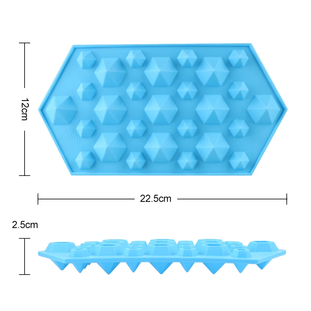 3D бриллианты поднос для мороженого силиконовые формы кубиков льда вечерние бар
