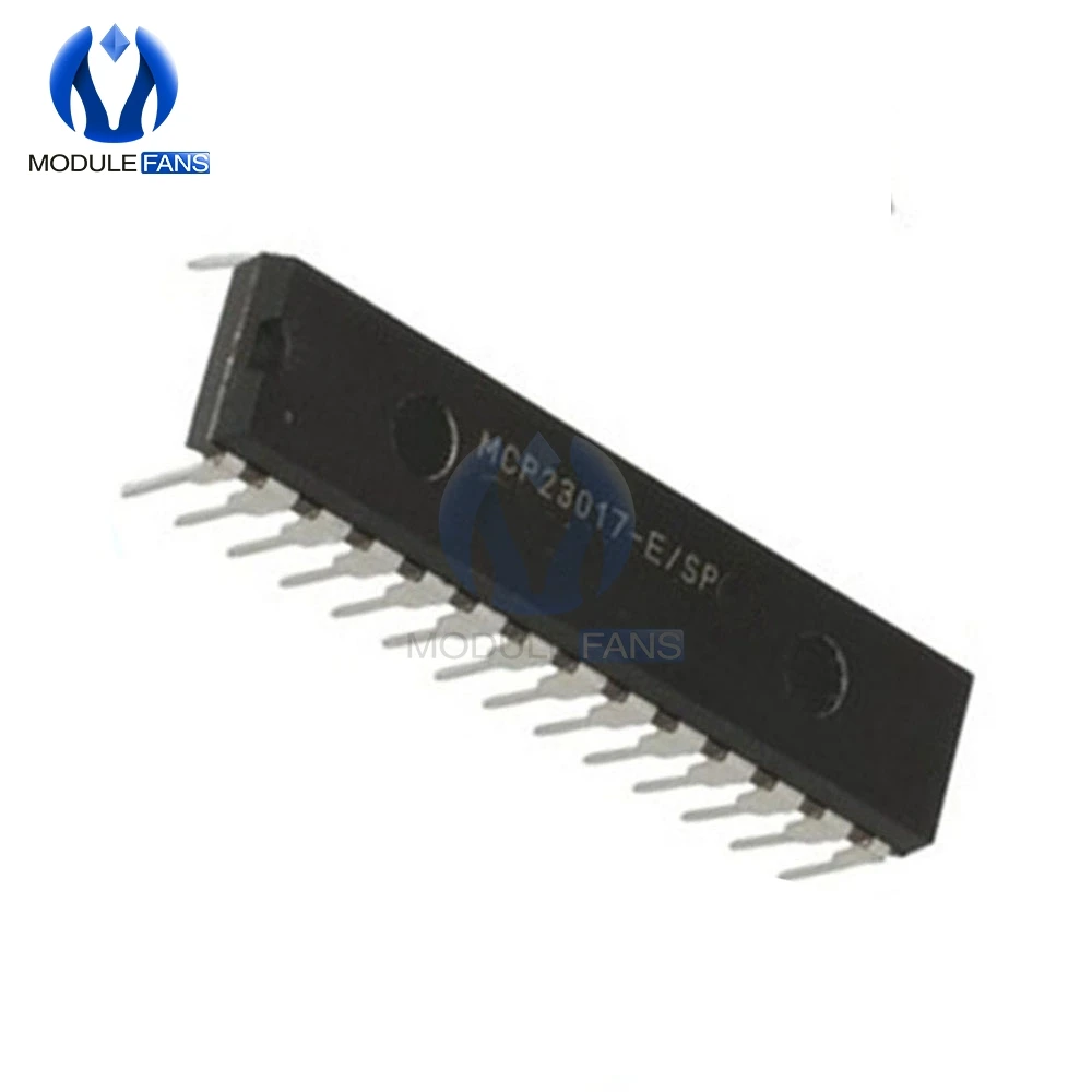 MCP23017-E/SP DIP-28 MCP23017 16-бит I/O расширитель с I2C Интерфейс IC Diy ввода-вывода электронный |