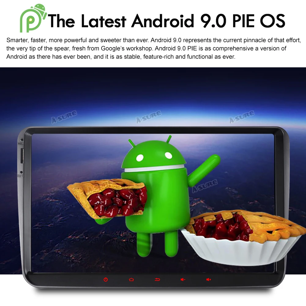 A-Sure 2 Din 8 ядерный 4 Гб ОЗУ Android 9 Автомагнитола gps Navi для Volkswagen VW Tiguan Polo Golf 5 6 Passat Caddy Transporter Touran