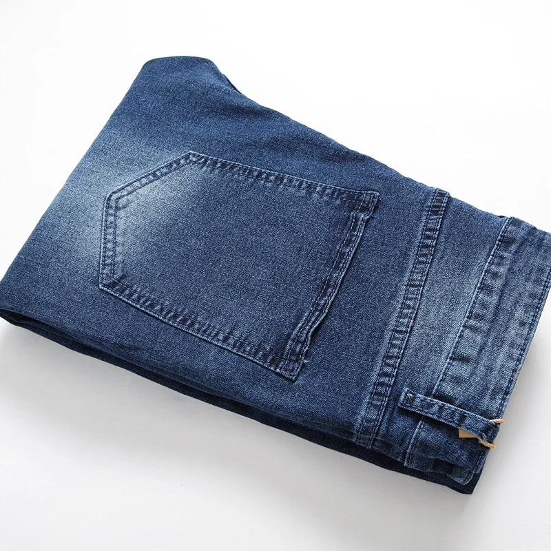 

European And American High Street Men's Perforated Zipper Open Hole Jeans Stretch Slim Foreign Trade Amazon Trendy Pants