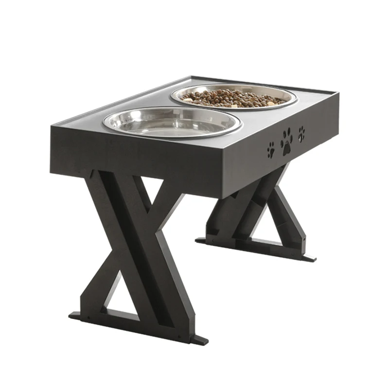 Чаша для корма собак нескользящая Регулируемая подставка из нержавеющей стали |