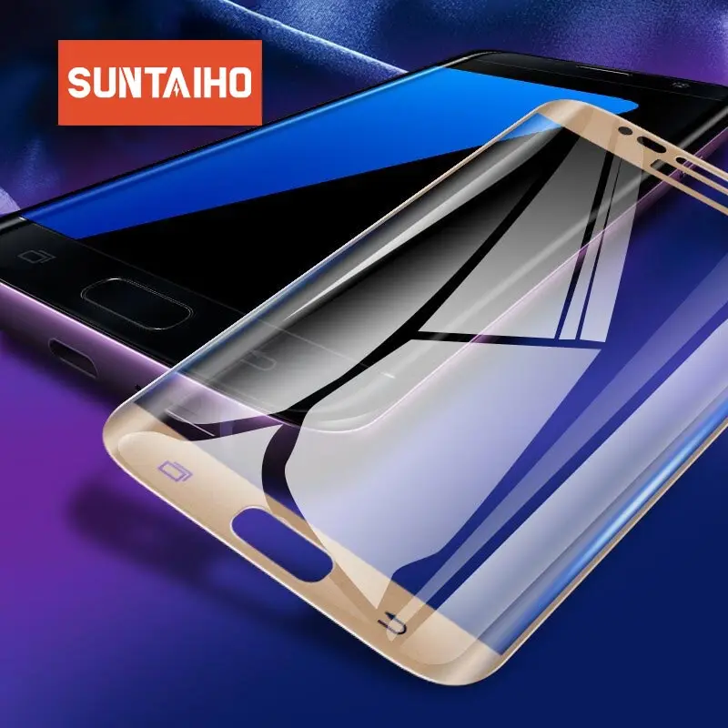 Suntaiho полное 3D изогнутое Закаленное стекло пленка для Samsung Galaxy S7 Edge 9H Передняя
