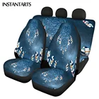 Универсальные чехлы INSTANTARTS с принтом Ловца снов, чехлы на передниезадние сиденья автомобиля, Нескользящие чехлы на сиденья автомобиля, моющиеся автомобильные аксессуары