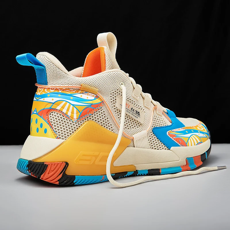 

High-top Man's Basketball Sneakers Anti-slip Basketball Shoes Couple Breathable Man Basketball Boots Air Force 1