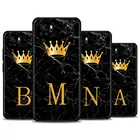 Чехол для Redmi Note 10 Pro Max, 9, 8, 8T, 7, K40 Pro Plus, 9 Power 9A, 9C, 9T, 8A, Золотая Корона, буква Queen A-N