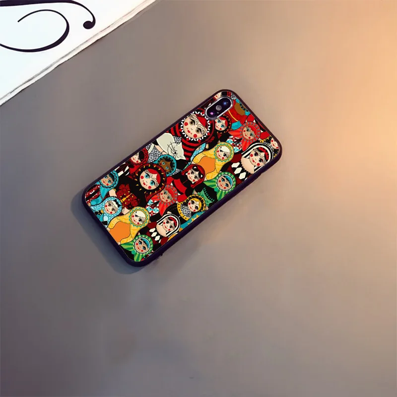 russian dolls pattern matryoshka soft phone case for iphone x xs xr xsmax 11 12pro max 5s se 2020 6splus 7 8plus 12mini cover free global shipping