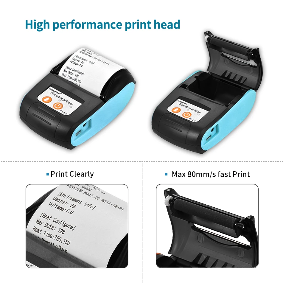 POS 58 мм Bluetooth Термальный чековый принтер мини портативный Android IOS мобильные