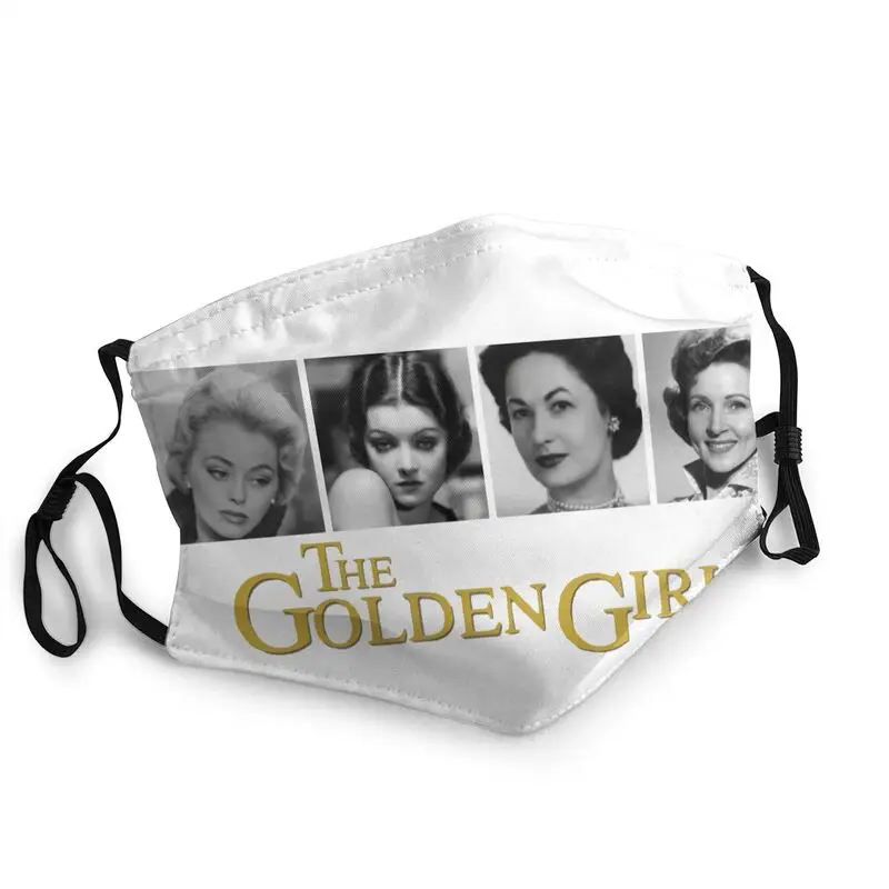 

Золотистая дышащая унисекс маска для взрослых и девушек для ТВ-шоу, маска для лица, пылезащитный дымчатый защитный чехол, респиратор, маска ...